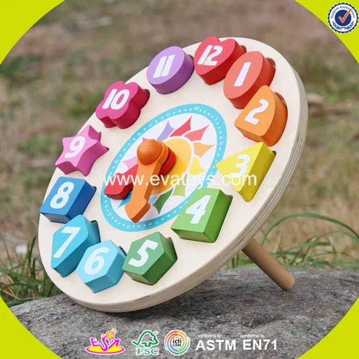 Toy New Design Wooden Alarm Clock Puzzle Educational Wooden Alarm Clock