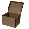 Decorative file storage box with handle holes for office, bank to put inner box or document packing
