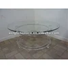 mid century lucite and chrome orbit saturn coffee table