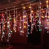120 Led Curtain Lights christmas decoration led waterfall window door curtain fiber optic light wedding fairy light curtain