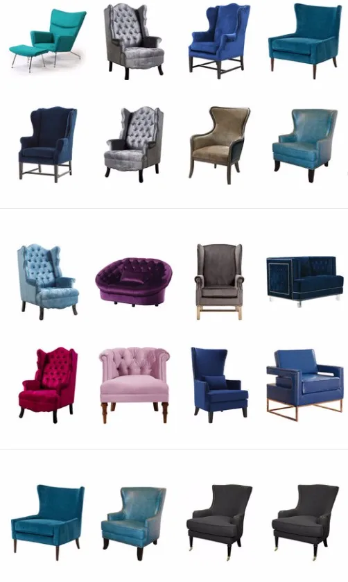 event rental acrylic Velvet chairs