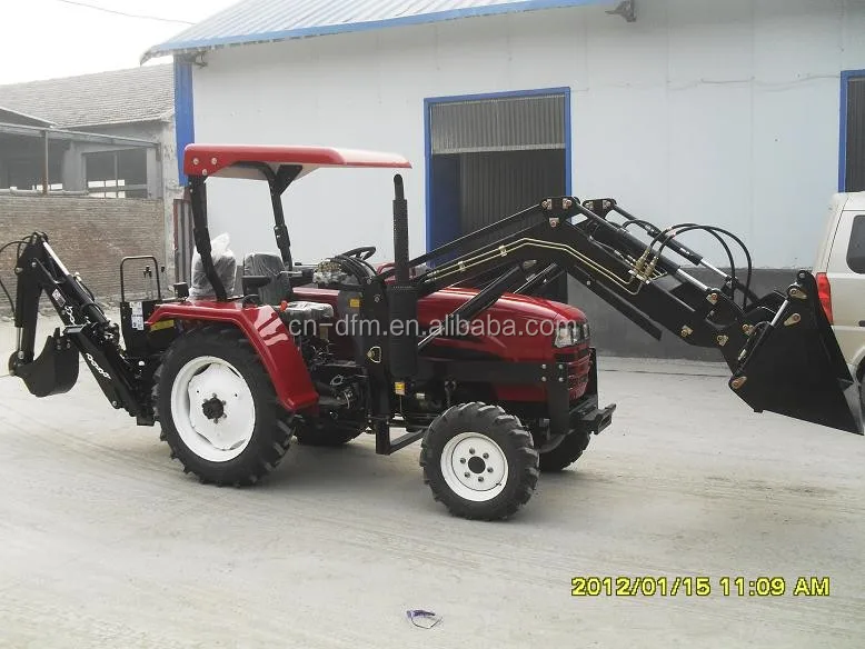 Dongfeng 4x4 Compact Tractor With Loader And Backhoe - Buy Dongfeng 404