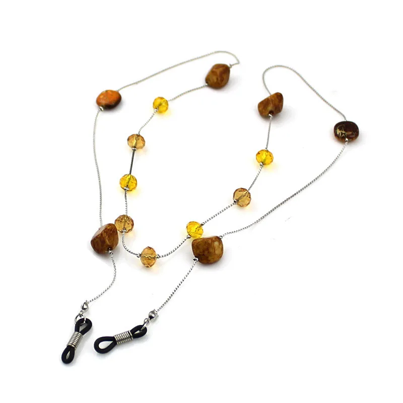 handmade silver acrylic beads crystal fashion glasses cord for eyewear accessories.JPG