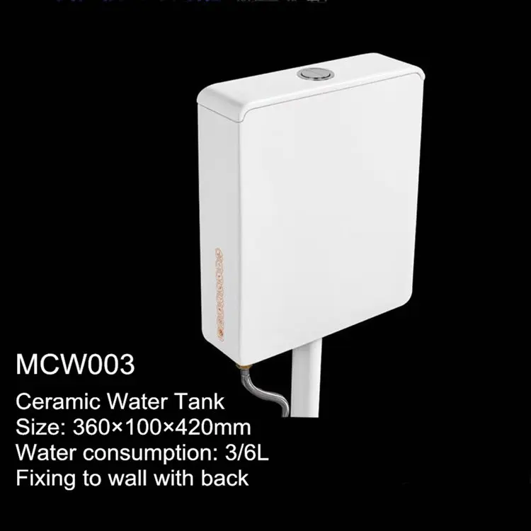 Water-saving ceramic double wall toilet tank