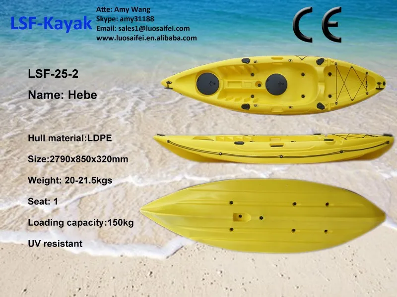 Rotomolded Polyethylene Single Kayak / Pvc Fishing Canoe For Sale Buy