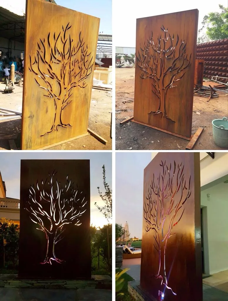 Large Garden Ornament Corten Steel Hollow Metal Sphere