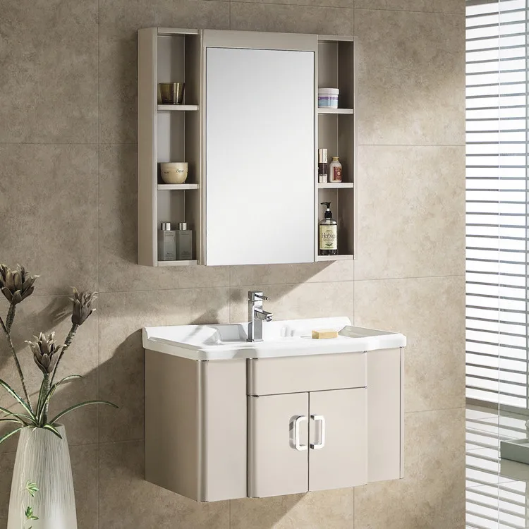 Stainless steel cabinet modern bathroom furniture poland