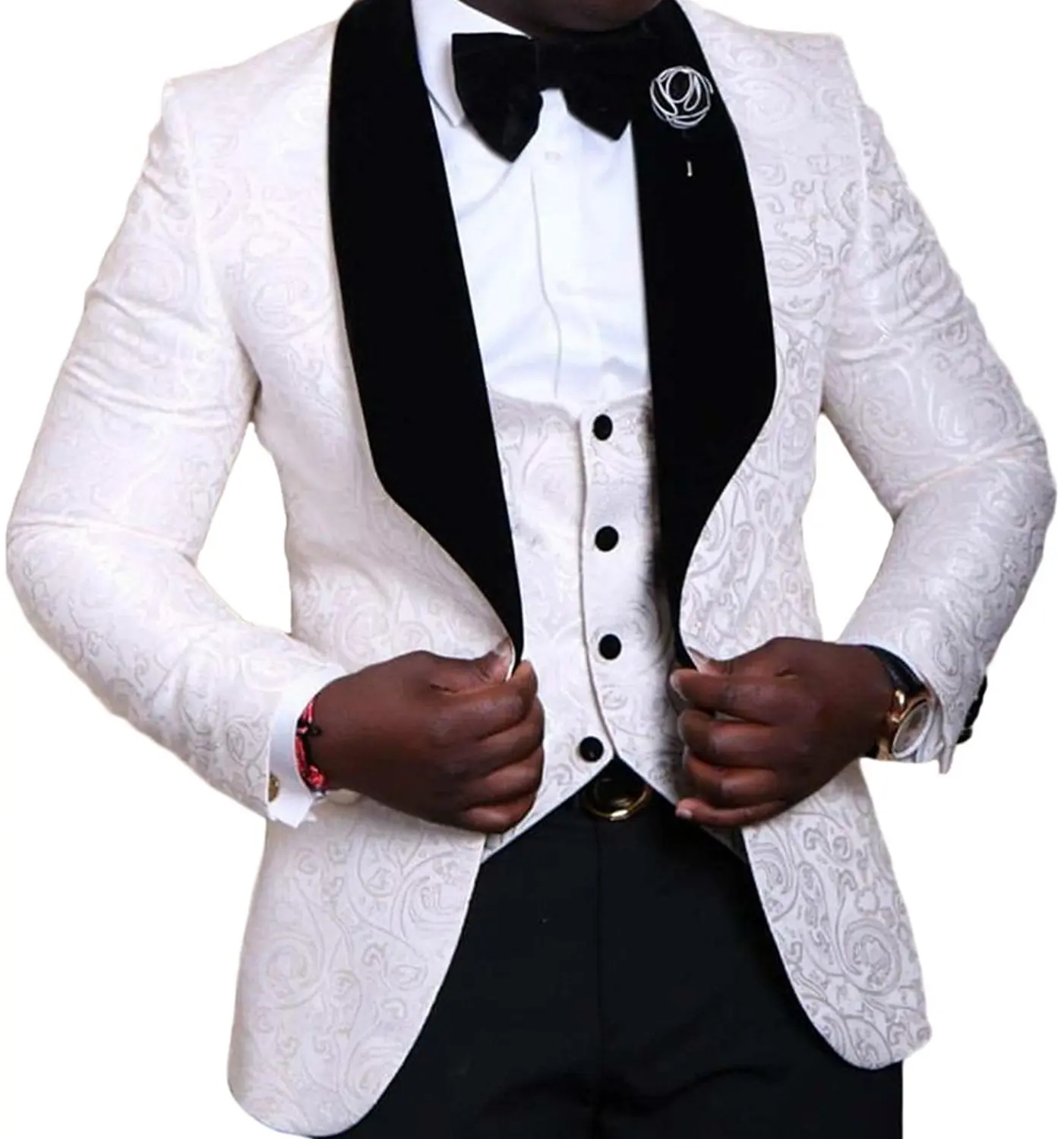 formal white suit