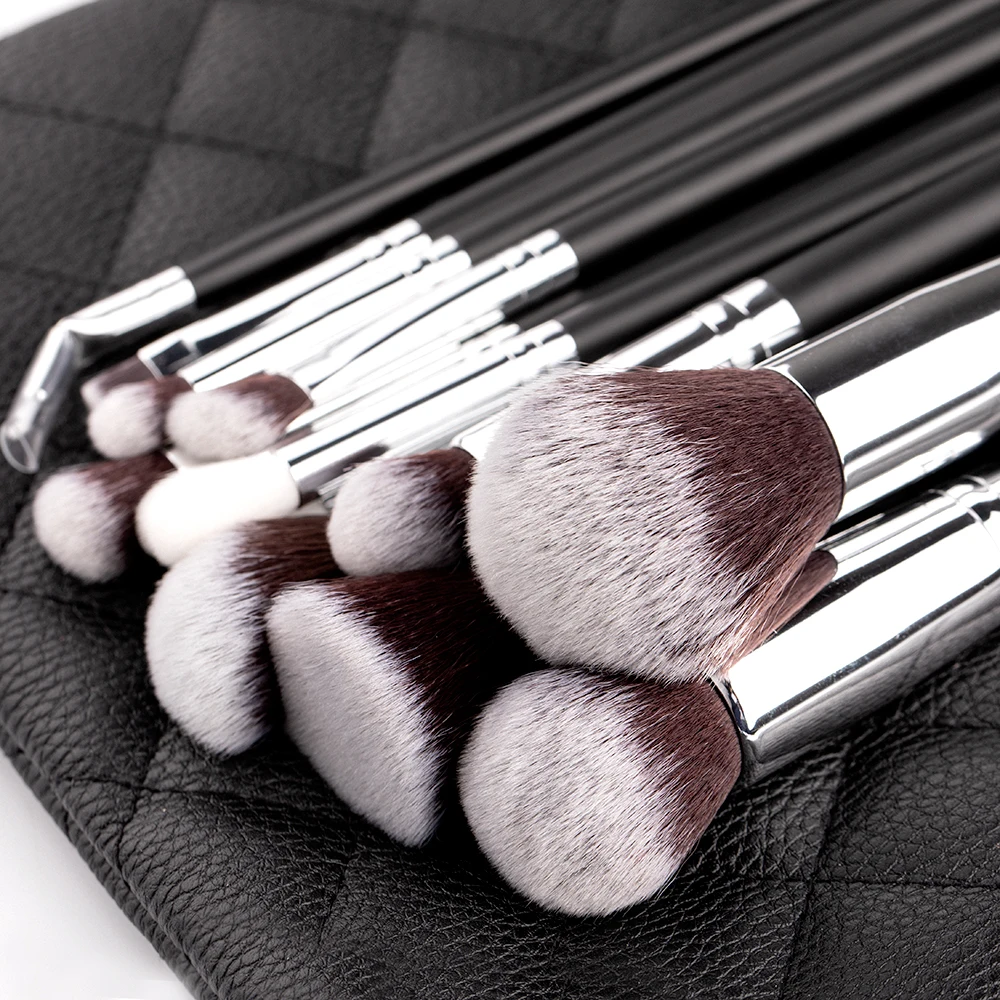 Professional 15pcs Black Makeup Brushes Classic Power Brush Make Up