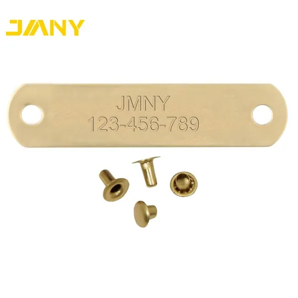 China Manufacturer Blank Brass Metal Dog Collar I.d. Name Plate With