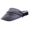 Wholesale women men hat baseball tennis sun visor hat custom printed transparent black sun visors no minimum with elastic band