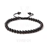 Free Shipping New Brand Fashion Mens Beads Bracelets 4mm Rose Gold Round Beads Braiding Macrame Bracelet