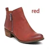 Wholesale Personalized Monogrammed Ladies Low Heel Zipper Ankle Boots