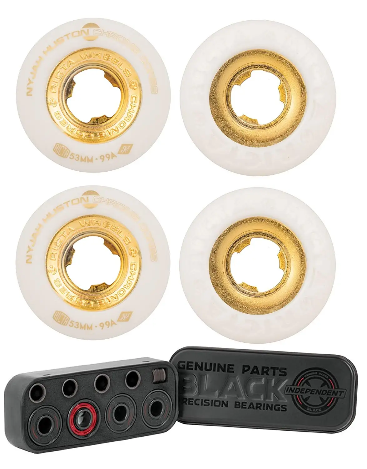 Ricta Skateboard Package 8.25 Trucks Nyjah Huston Chrome 53mm Wheels ABEC 5