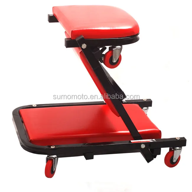 Heavy Duty Garage Tuff 2 In 1 Foldable Creeper Seat Car Repair