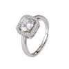 Mengmingna new year style claw setting sterling wedding band cz diamond rings for lady