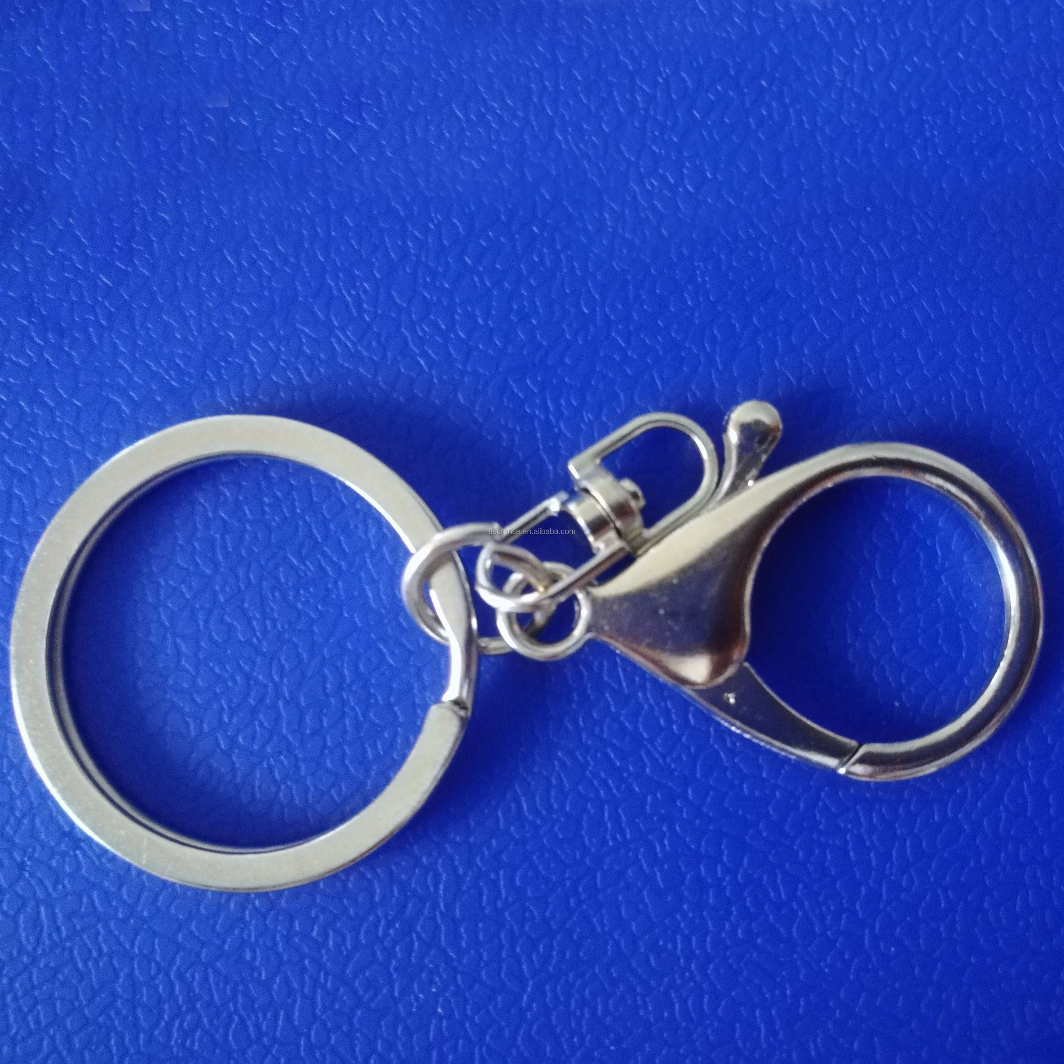 High Quality Big Lobster Keychain Hook With Link Chain And Flat Split