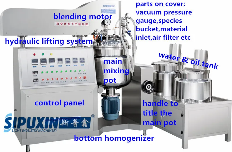 vacuum homogenizer emulsify machine detail