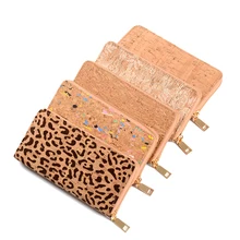 Популярная длинная пробковая бамбуковая Древесина Держатель для карт zip кошелек на alibaba