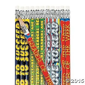 36 Reader's Pencil Assortment/Teacher & Classroom Supplies and Stationery/Student Incentives
