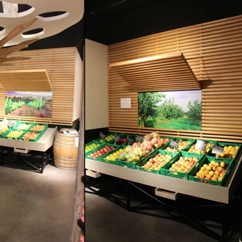 Nice Looking Shelf Display For Fruit Shop Design Display Counter For
