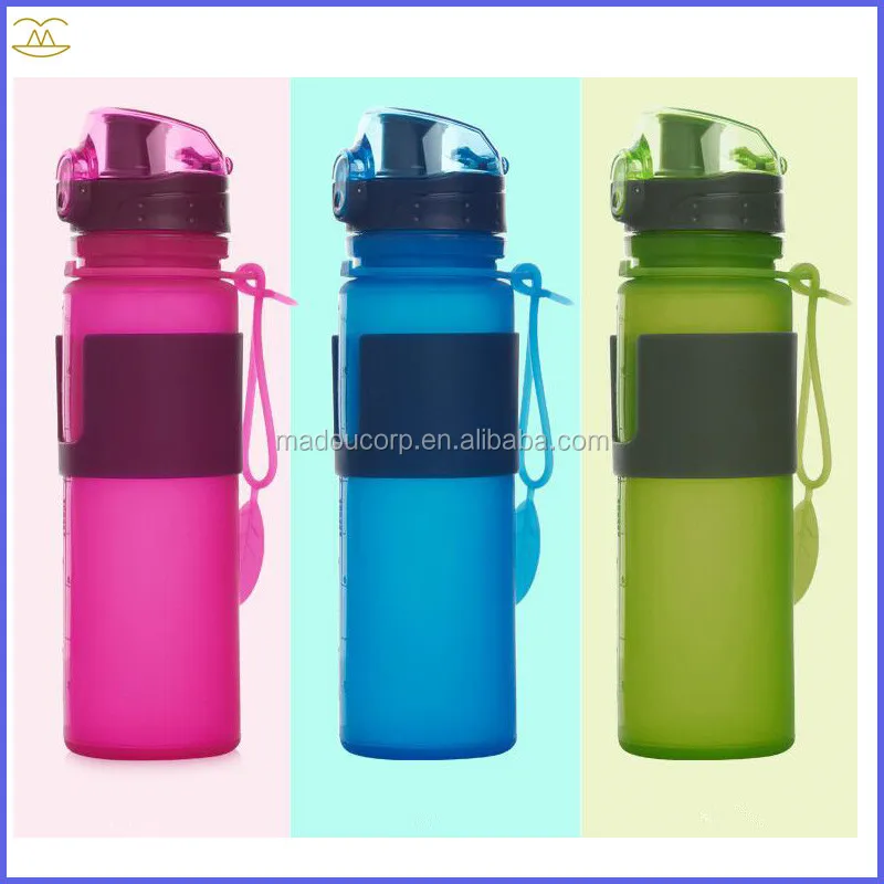 650ml 22oz Best Quality Sport Drink Bottle Foldable Silicone Water 