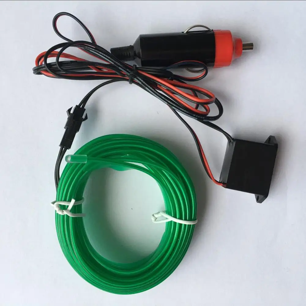 Neon Glowing Strobe Electroluminescent Wire Kit 3 Meter With Car