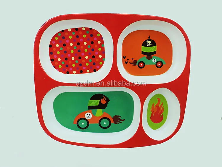 Reusable Plastic Plate With Divider