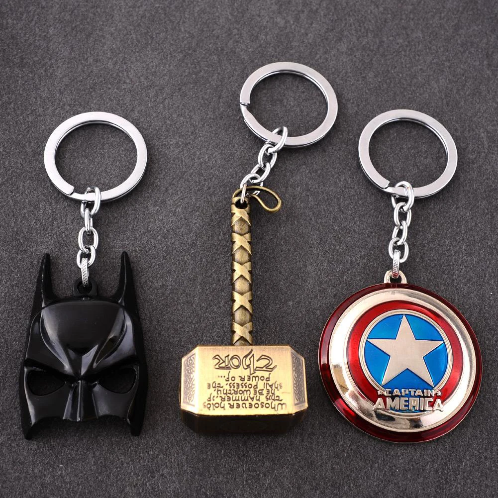 High Quality Llaveros Marvel Style Design Thor Hammer Keychain Rich ...