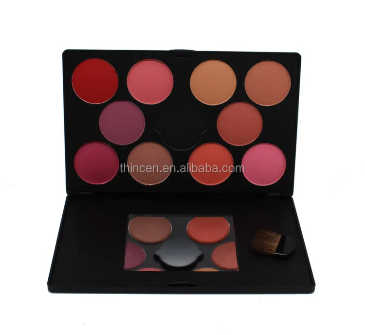 10 Color Cosmetic Container Makeup High Pigment Private Label Blush Palette