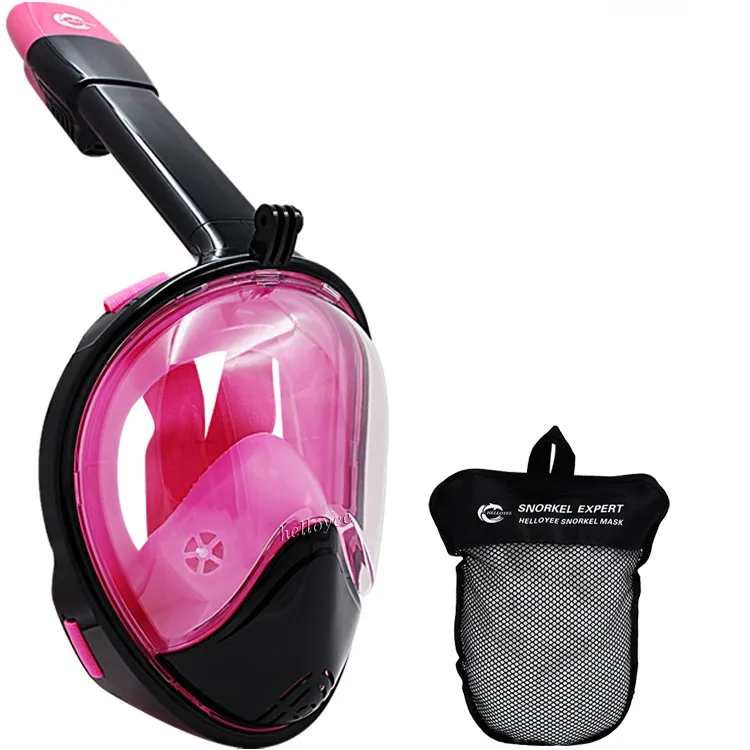 Excellent Free Breathing 180 Degree View Full Face Adult Snorkeling