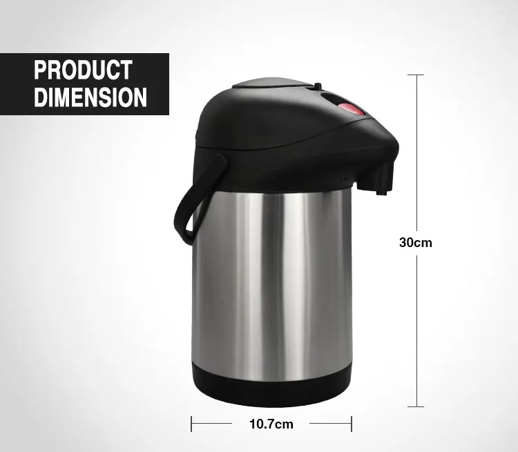 Thermos Airpot Beverage Dispenser 4l Stainless Steel Thermal Coffee