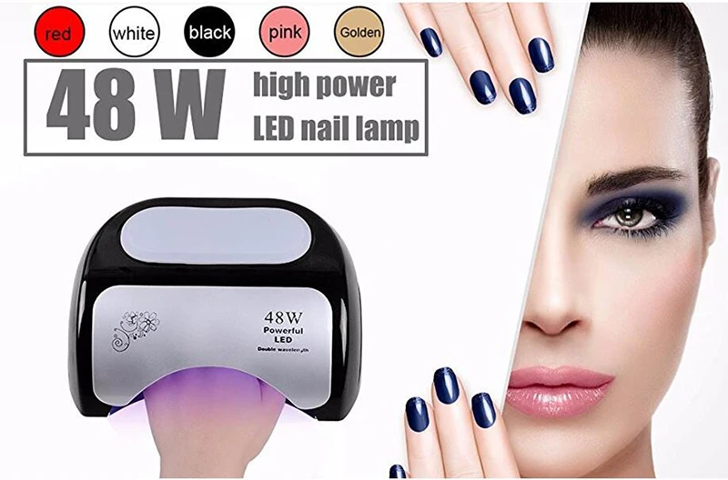 Pro 48 W Finger Uv Led Gel Lamp Nail Dryer Cure Led Nail Lamp With Lcd ...