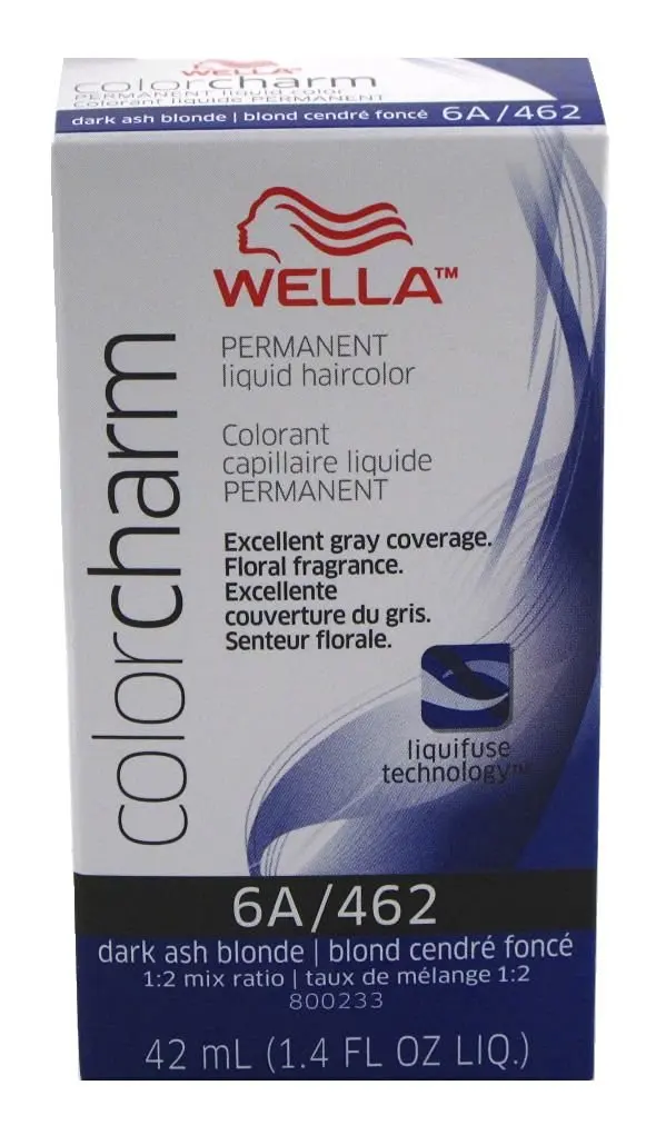 Wella ColorCharm Liquid #0462/6A Dark Ash Blond Hair Color (3-Pack) with Fr...