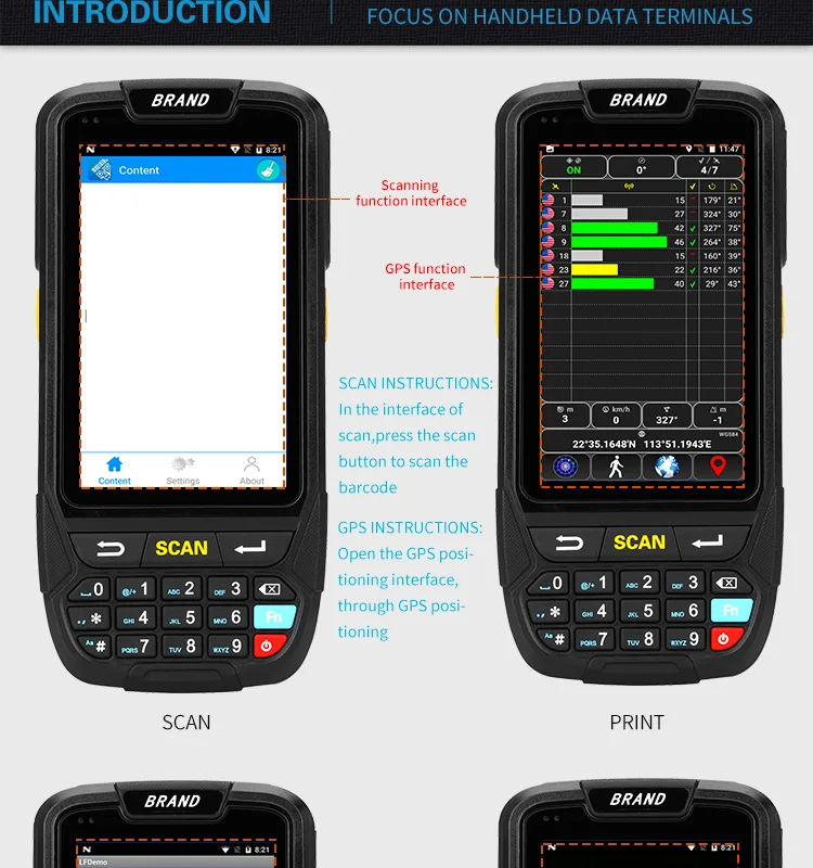 Industrial cheapest rugged target ordering pda restaurant courier device wireless rf pda android handheld barcode scanner 4G
