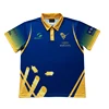 Association Clothing 100% Polyester Customized Logo Design Blue Polo Shirts