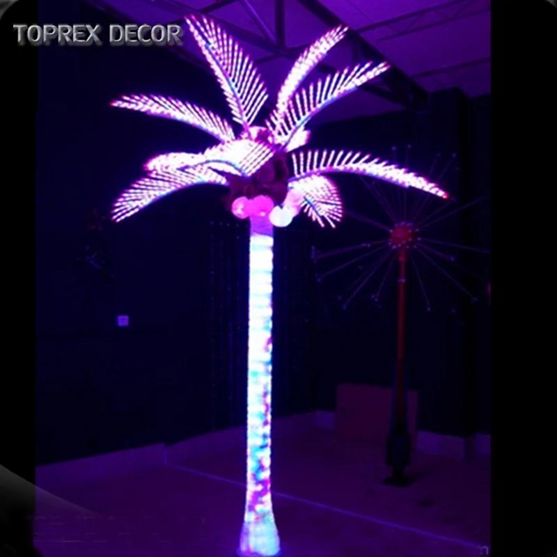 TOPREX DECOR project outdoor park IP65 Illuminated LED Palm Tree with Coconut