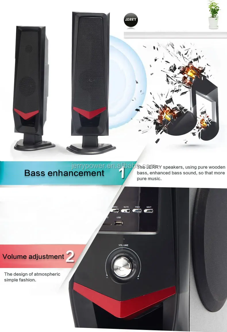 Cheap 3.1 Home System Loud Speaker 1000 Watts With Amplifier Subwoofer