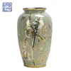 Custom size wholesale Chinese antique hand painted flower porcelain decoration chinoiserie ceramic vase for home decor