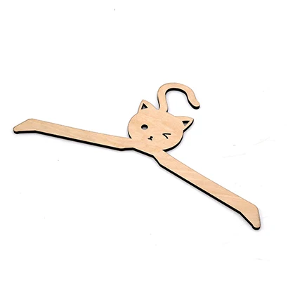 Laser Cut Wood Custom antique wood coat hangers kids wood coat hanger