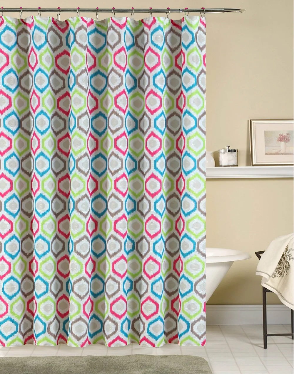 New Design Polyester Printed Shower Curtain Ready Made Buy Bathroom Curtain,Wholesale Shower