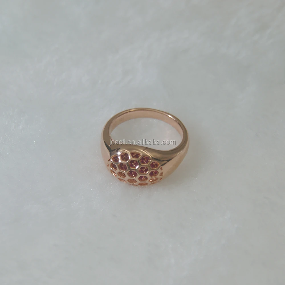 Joacii Latest Rose Gold Crystal Design 925 Silver Ring For Girls