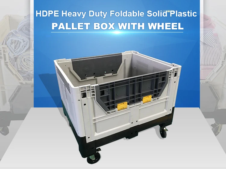 700l Stackable Plastic Collapsible Pallet Box With Wheel Buy Pallet