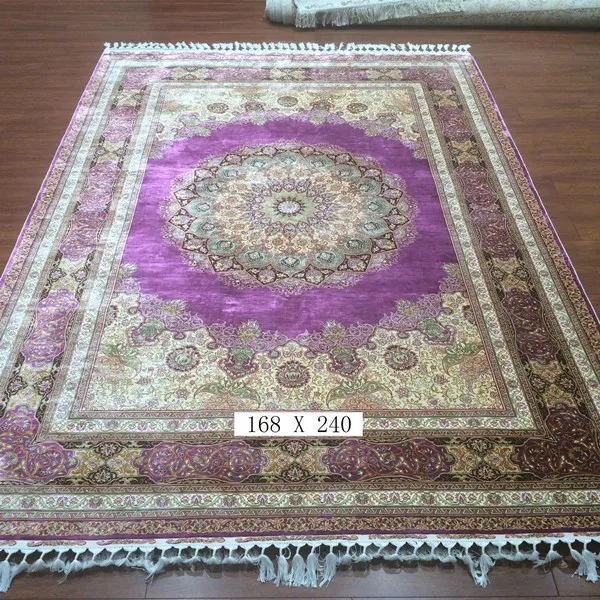170x240cm Top Quality Handmade Silk Persian Carpets Hand Knotted Malaysia Designer Turkish
