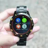 China new design stainless steel business round screen man smart watch MTK2502C