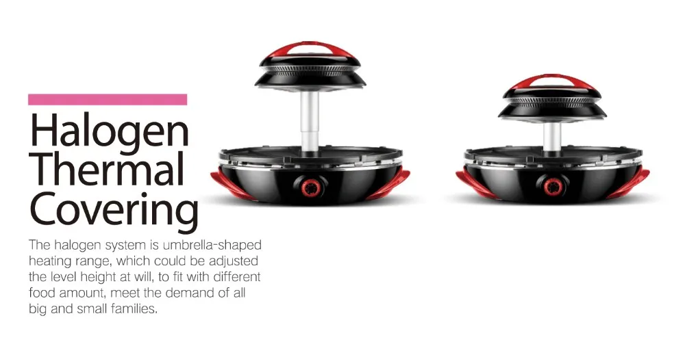 Innovative Indoor Easy Grill 1300w Round Halogen Grill Buy Electric