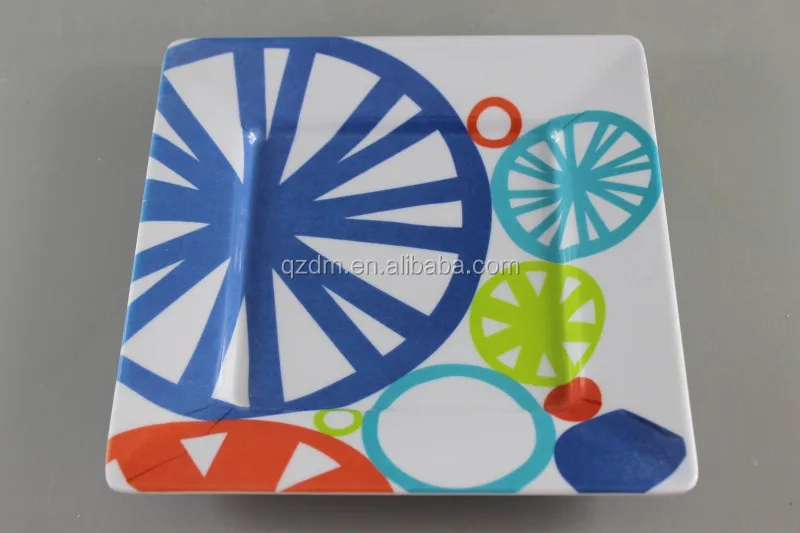 8" Melamine Square Plate 21x21cm Sales Promotion