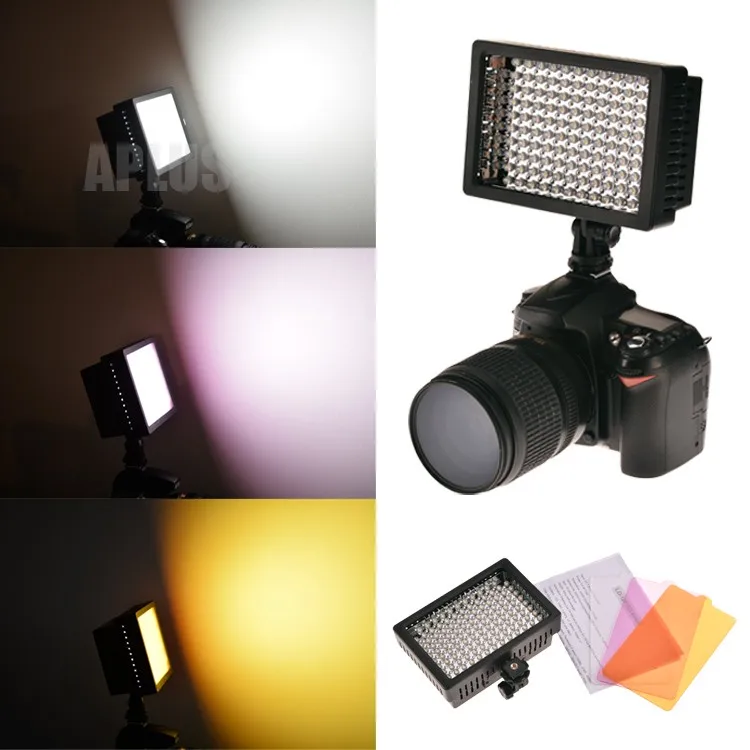 Free shipping Universal Pro 126 LED Light Camera Video For Canon DSLR Camera For Nikon Camcorder Video Lighting Lamp