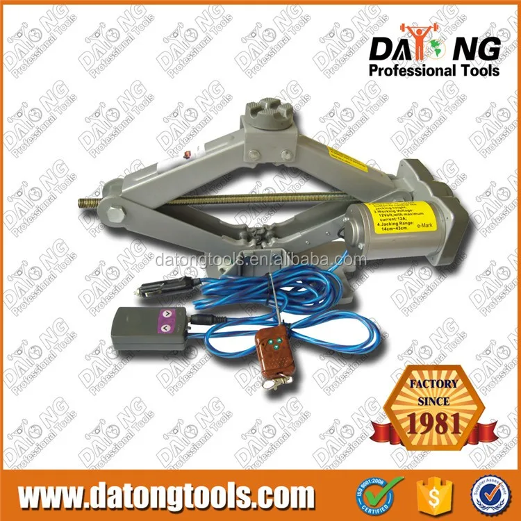 2T 12 Volt Automatic Electric Compact Car Jack Tire Change Easy Lifter