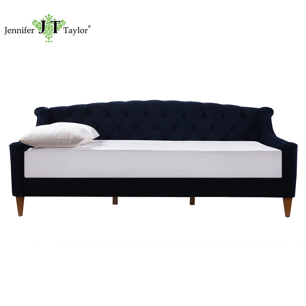 Home Furniture Window Side Solid Wood Frame Fabric Upholstery Daybed Sofa Bed Product On